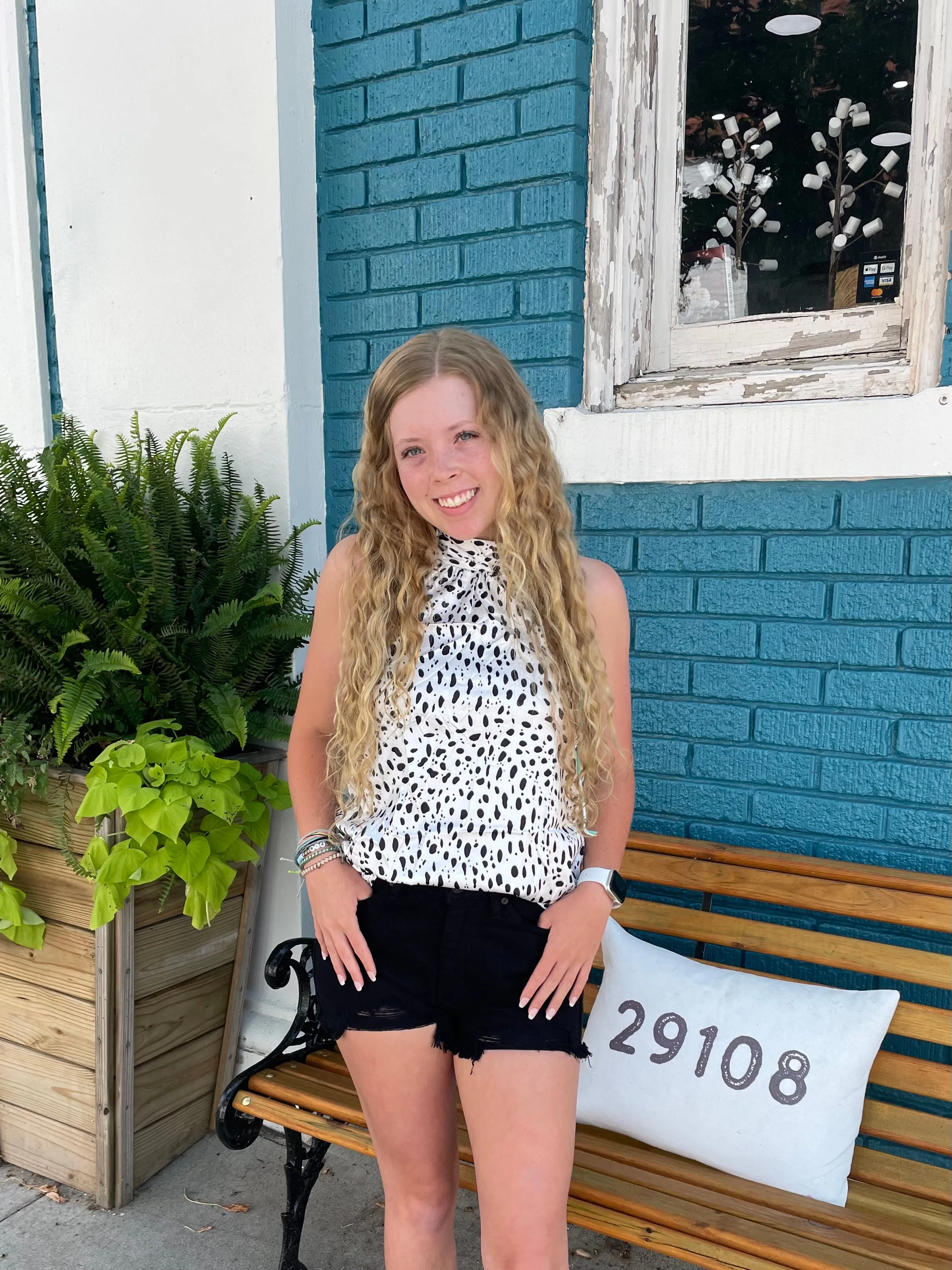 Leopard Satin Halter Tank