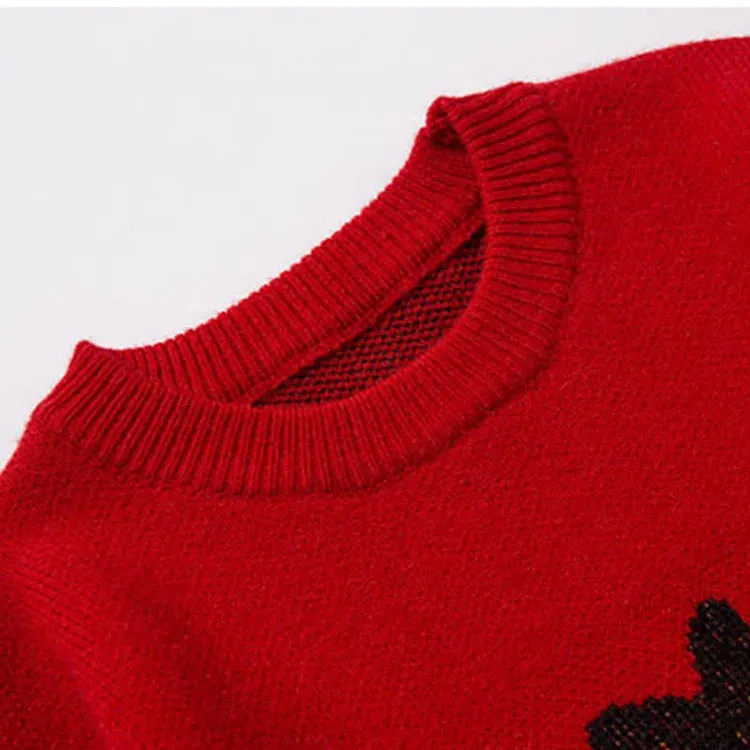 Lucky Bunny Knit Sweater - Wrap Yourself in Joyful Warmth and Style! 🍀💖