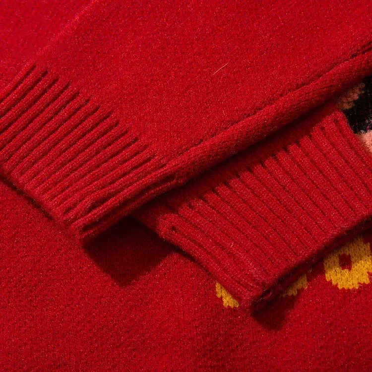 Lucky Bunny Knit Sweater - Wrap Yourself in Joyful Warmth and Style! 🍀💖