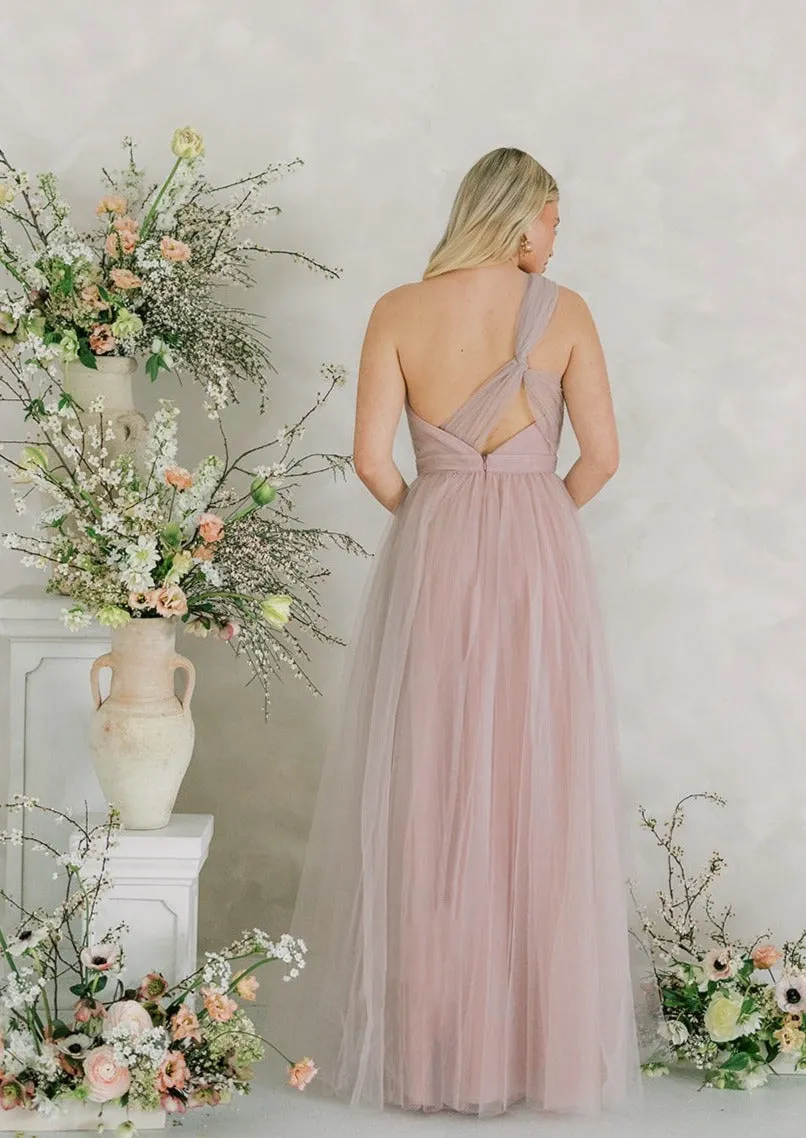 Luna Bridesmaid Dress In Smoked Orchid Super Soft Tulle
