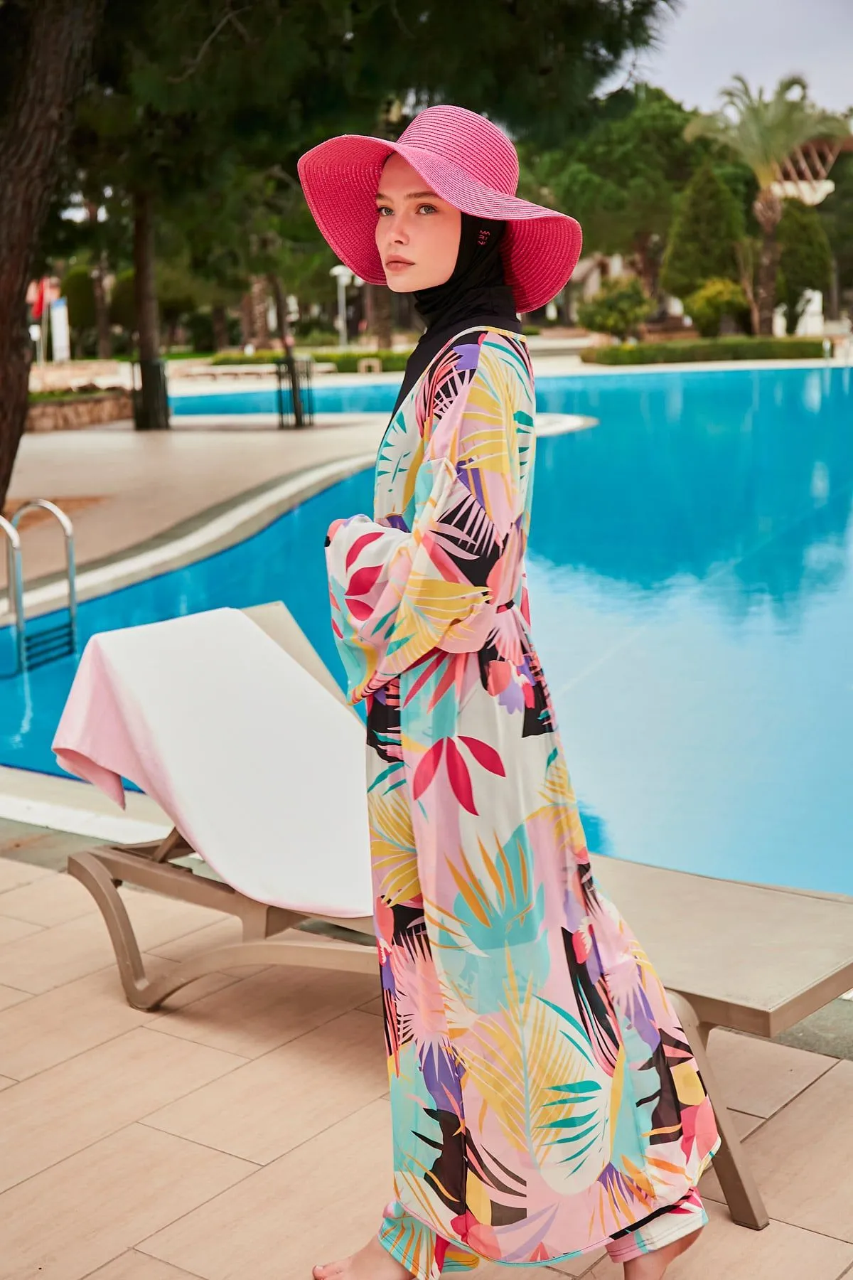 Lycra Black Burkini Modest Swimwear M2480