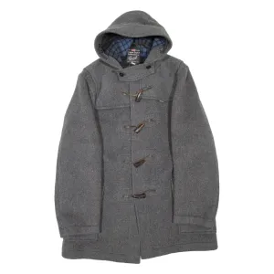 Mens Duffle Coat Grey Hooded L