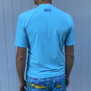 Men's Recycled Rashie: Blue Skies