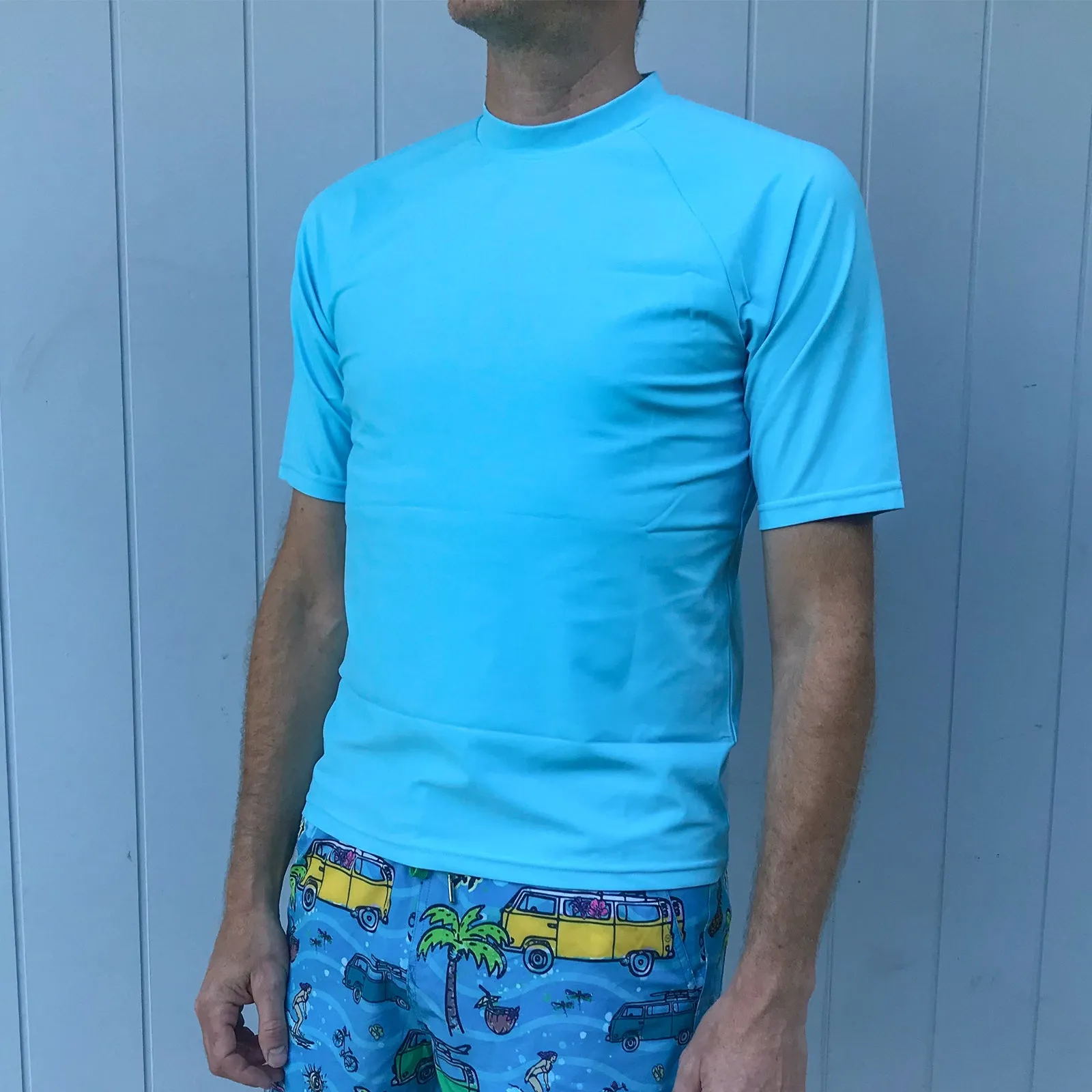 Men's Recycled Rashie: Blue Skies