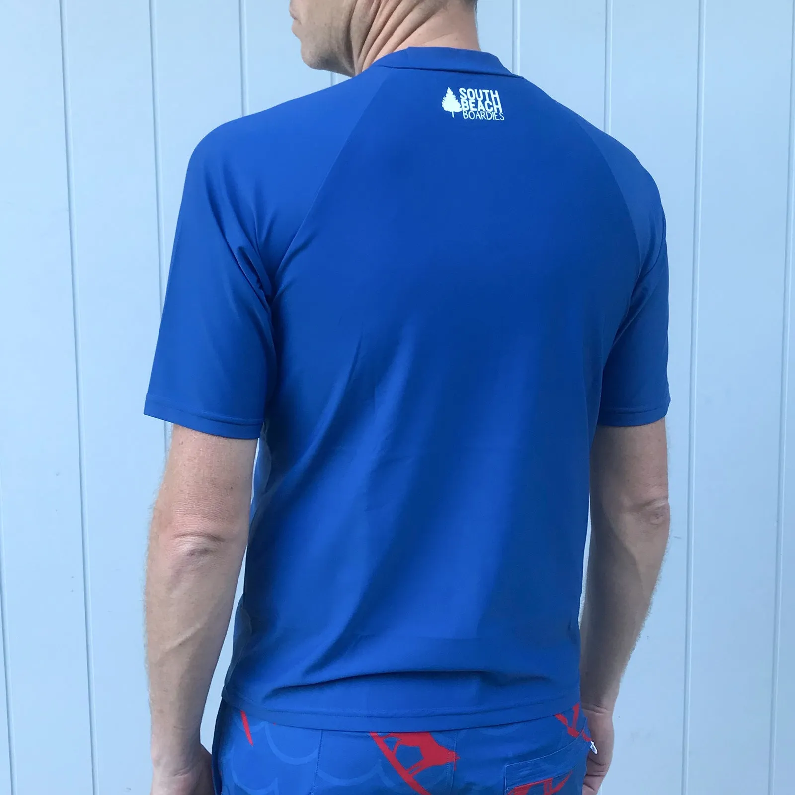 Men's Recycled Rashie: Mid-Blue