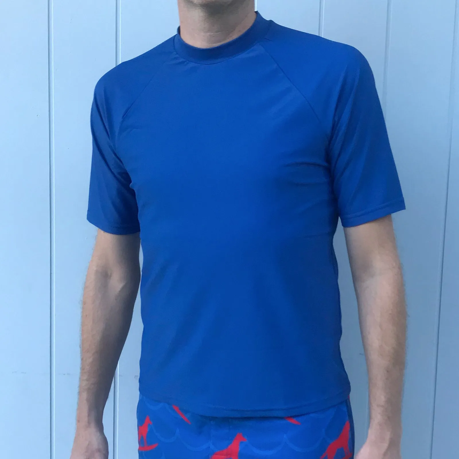 Men's Recycled Rashie: Mid-Blue