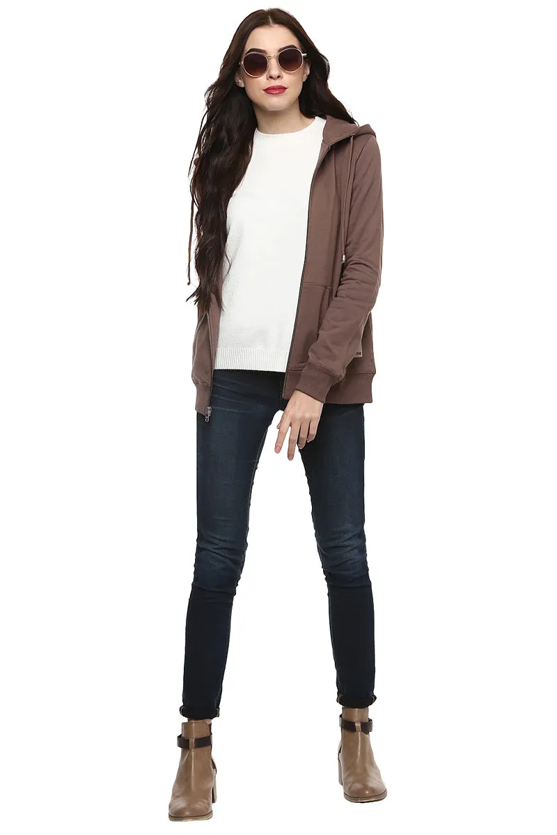 Moda Elementi solid color hoodies women sweatshirt