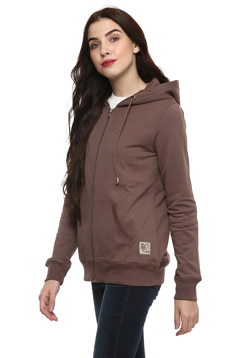 Moda Elementi solid color hoodies women sweatshirt
