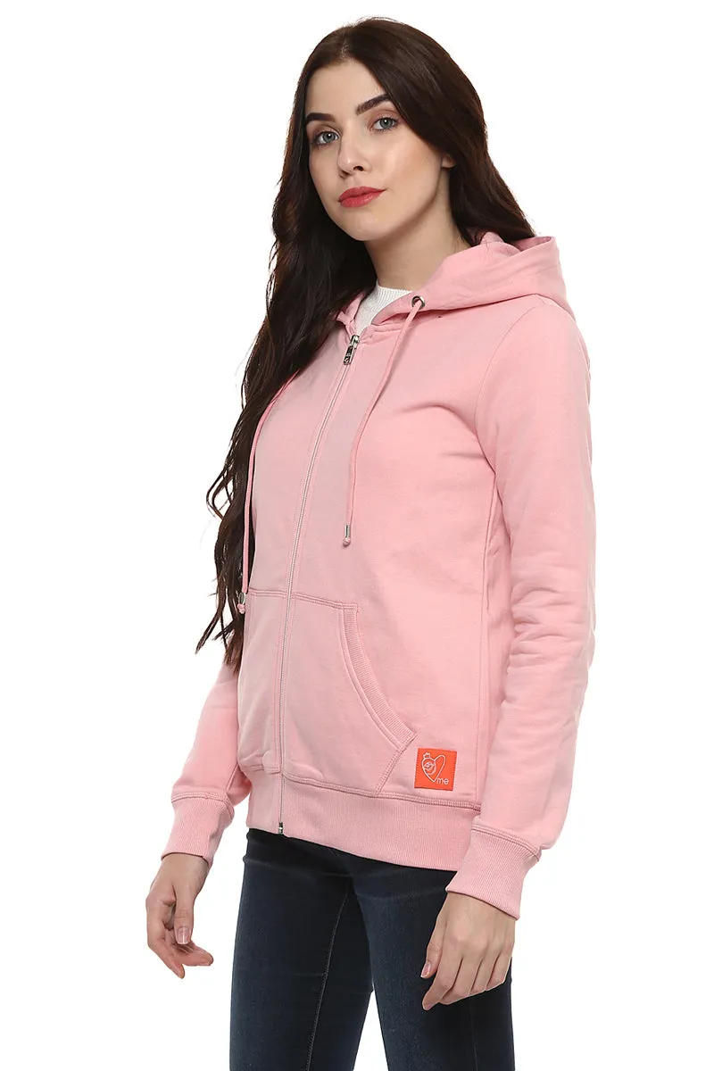 Moda Elementi solid color hoodies women sweatshirt