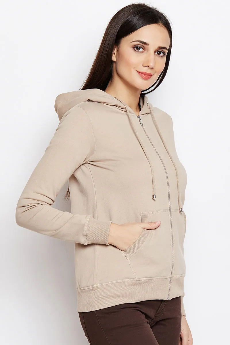 Moda Elementi solid color hoodies women sweatshirt