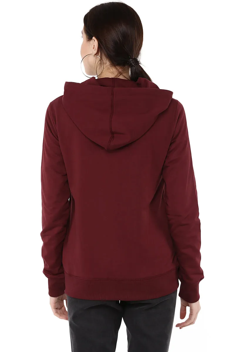 Moda Elementi solid color hoodies women sweatshirt
