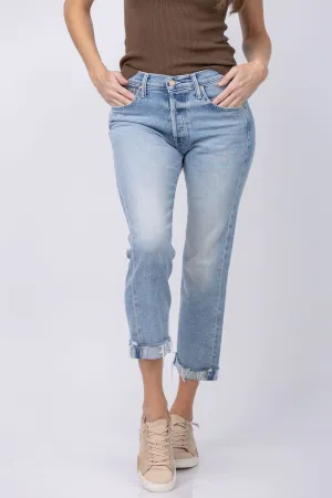 Mother Denim The Scrapper Cuff Ankle Fray in Sneak Peak