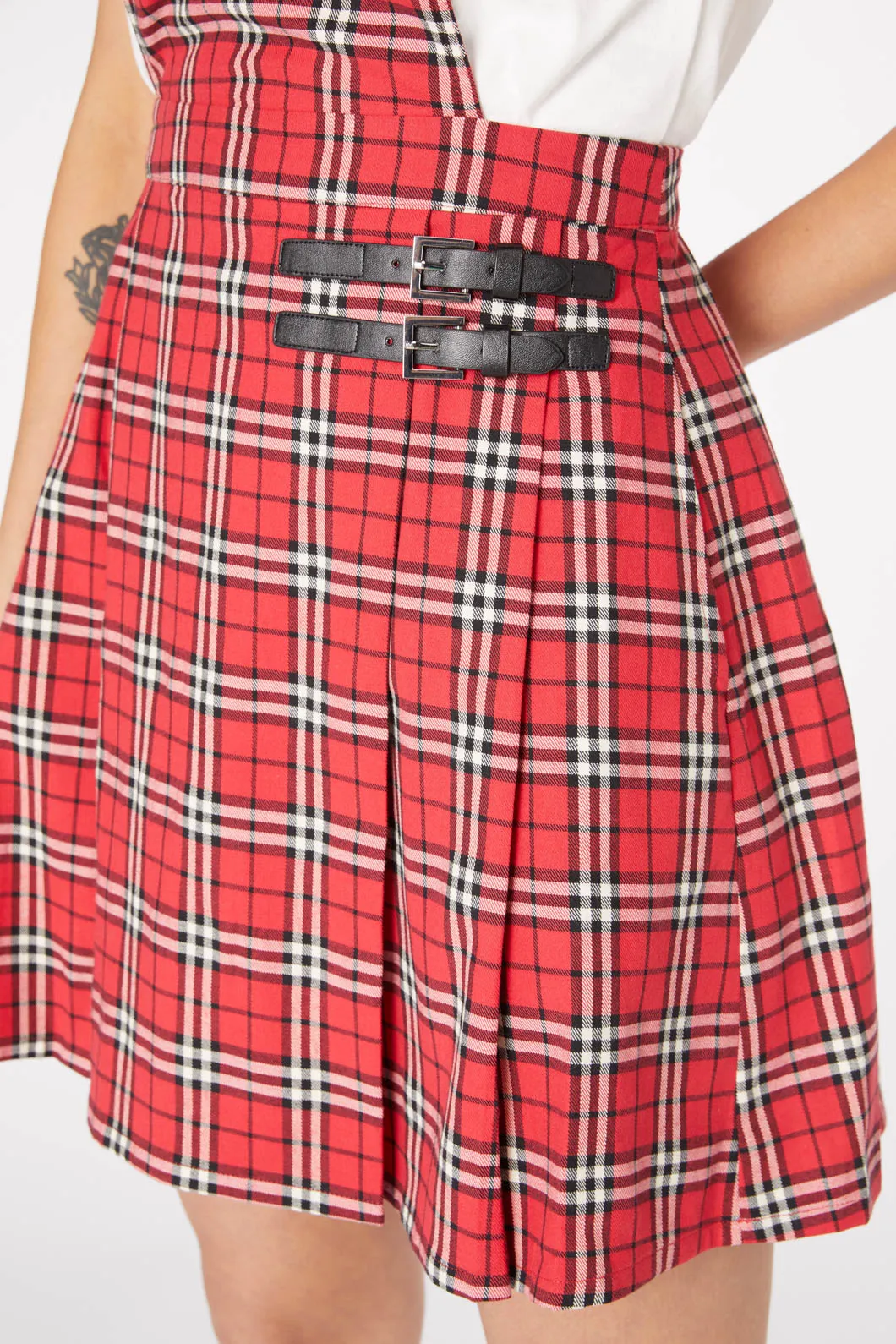 Nah Tartan Buckle Pinafore
