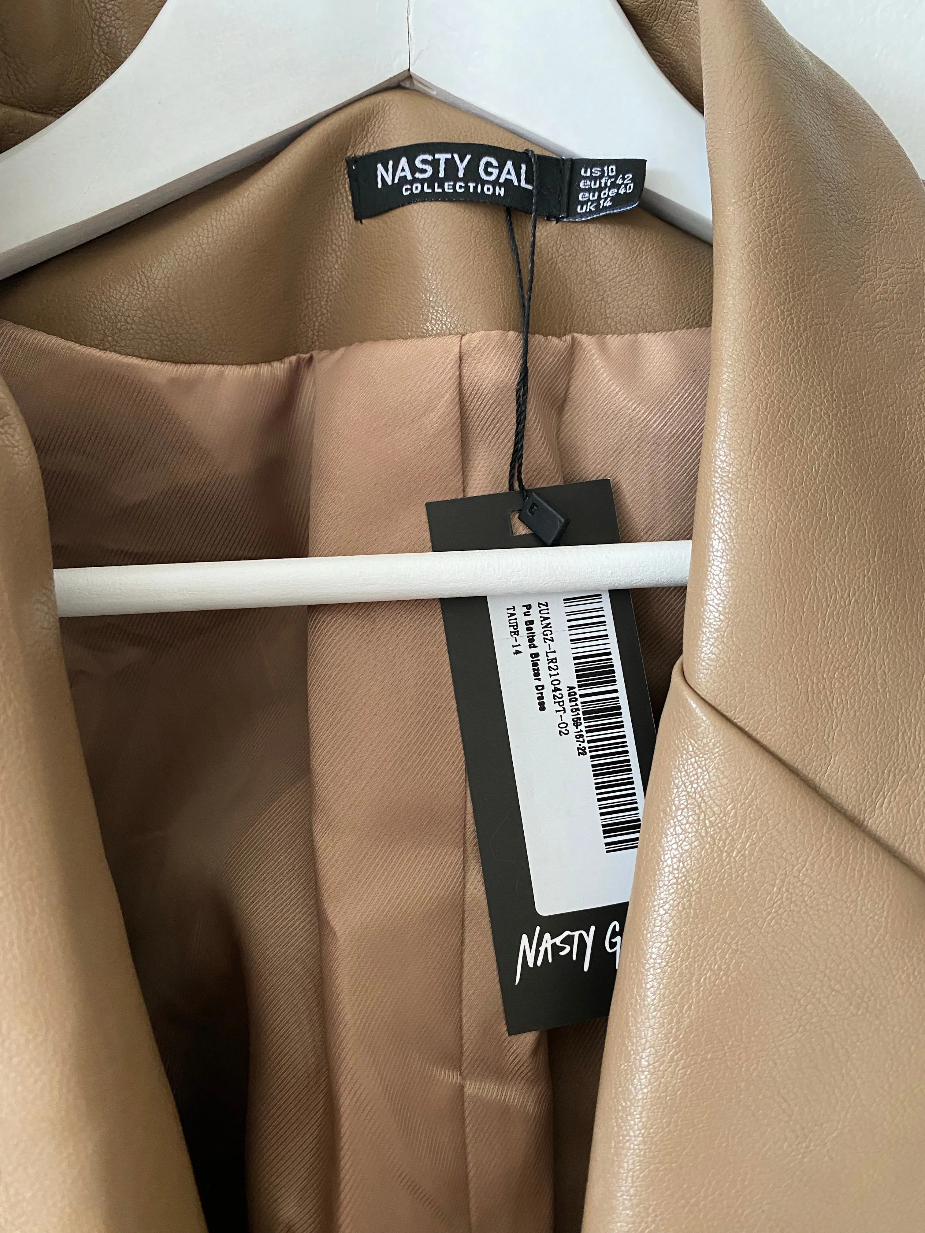 NASTY GAL faux leather dress