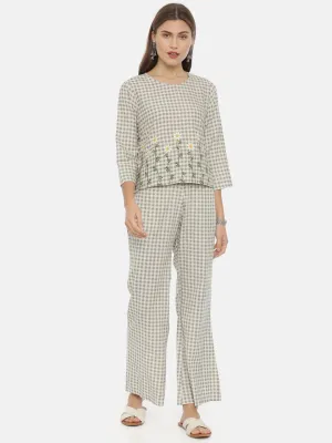 Neeru's Women Gray Color Flex Fabric Tunic Set