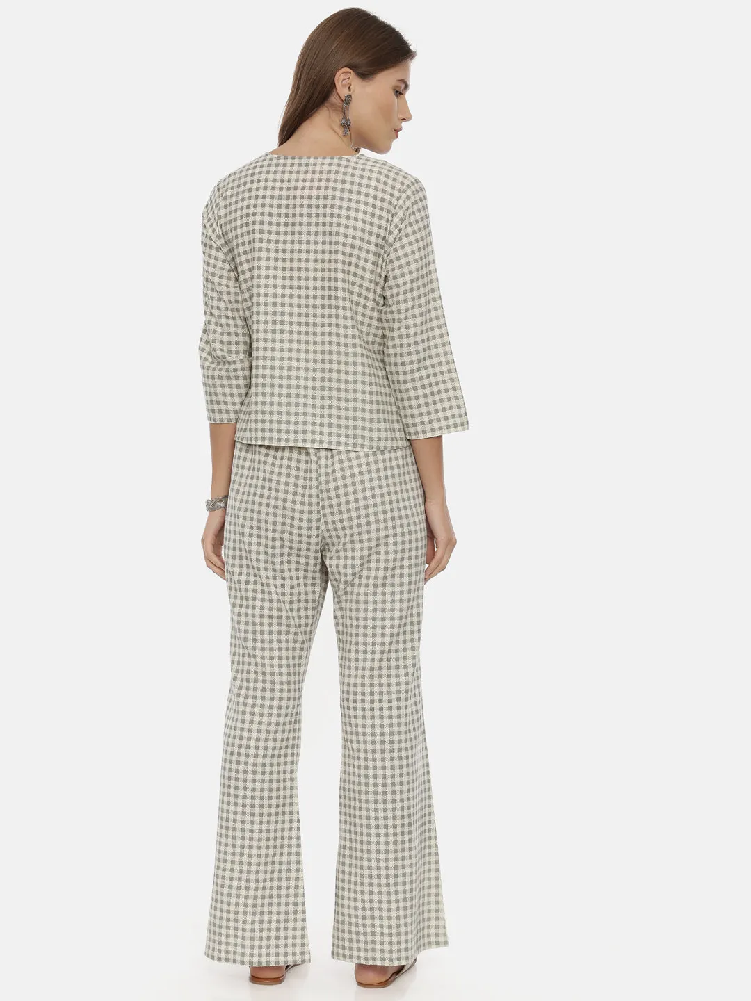 Neeru's Women Gray Color Flex Fabric Tunic Set