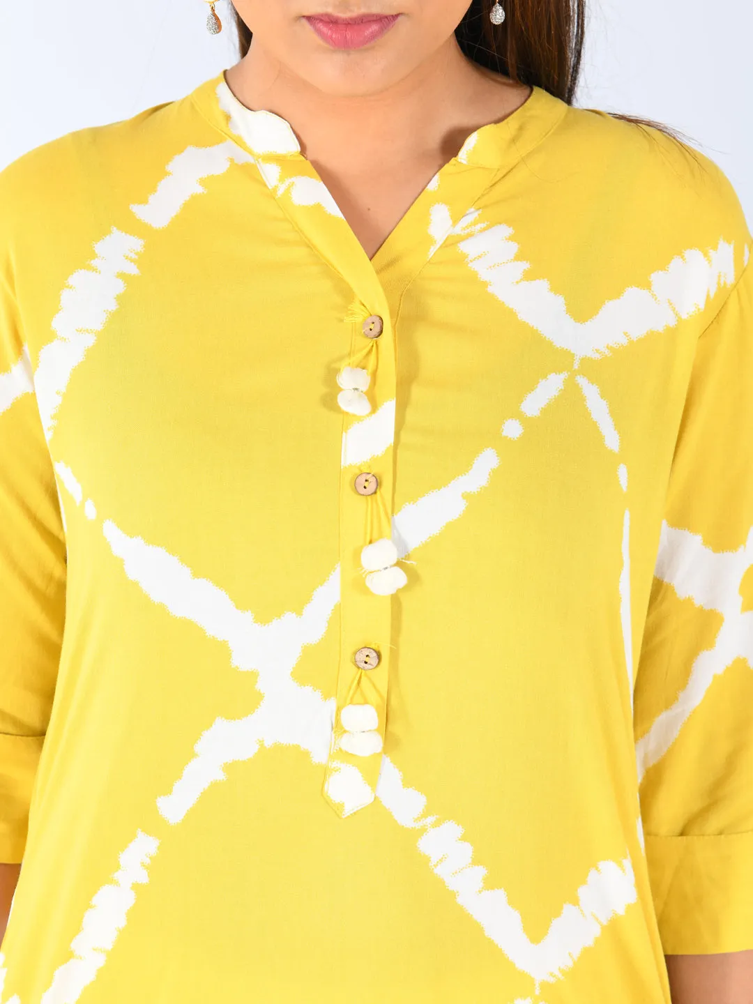 Neeru's Women L Yellow Color Rayon Fabric Tunic "50"