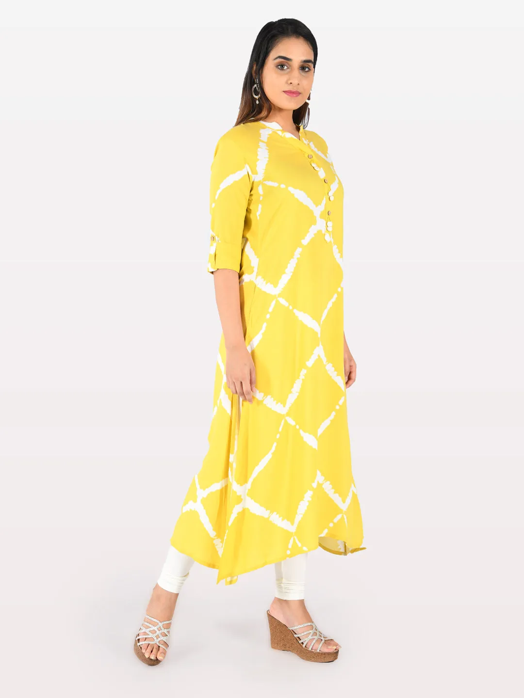 Neeru's Women L Yellow Color Rayon Fabric Tunic "50"
