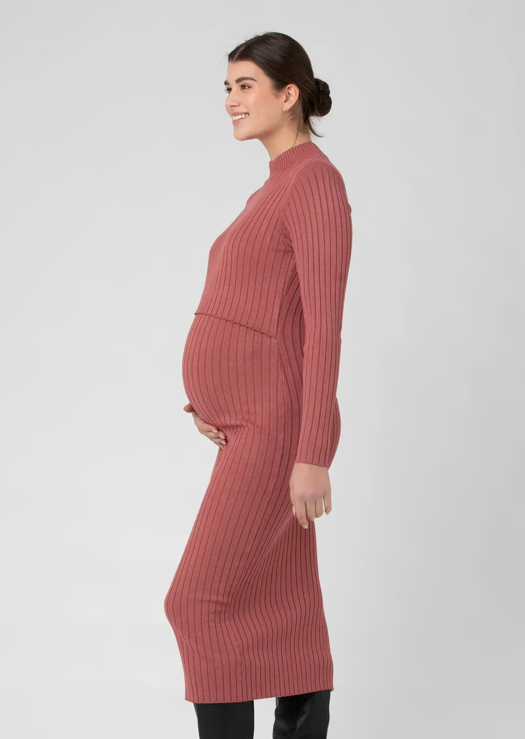 Nella Nursing Knit Dress - Rouge