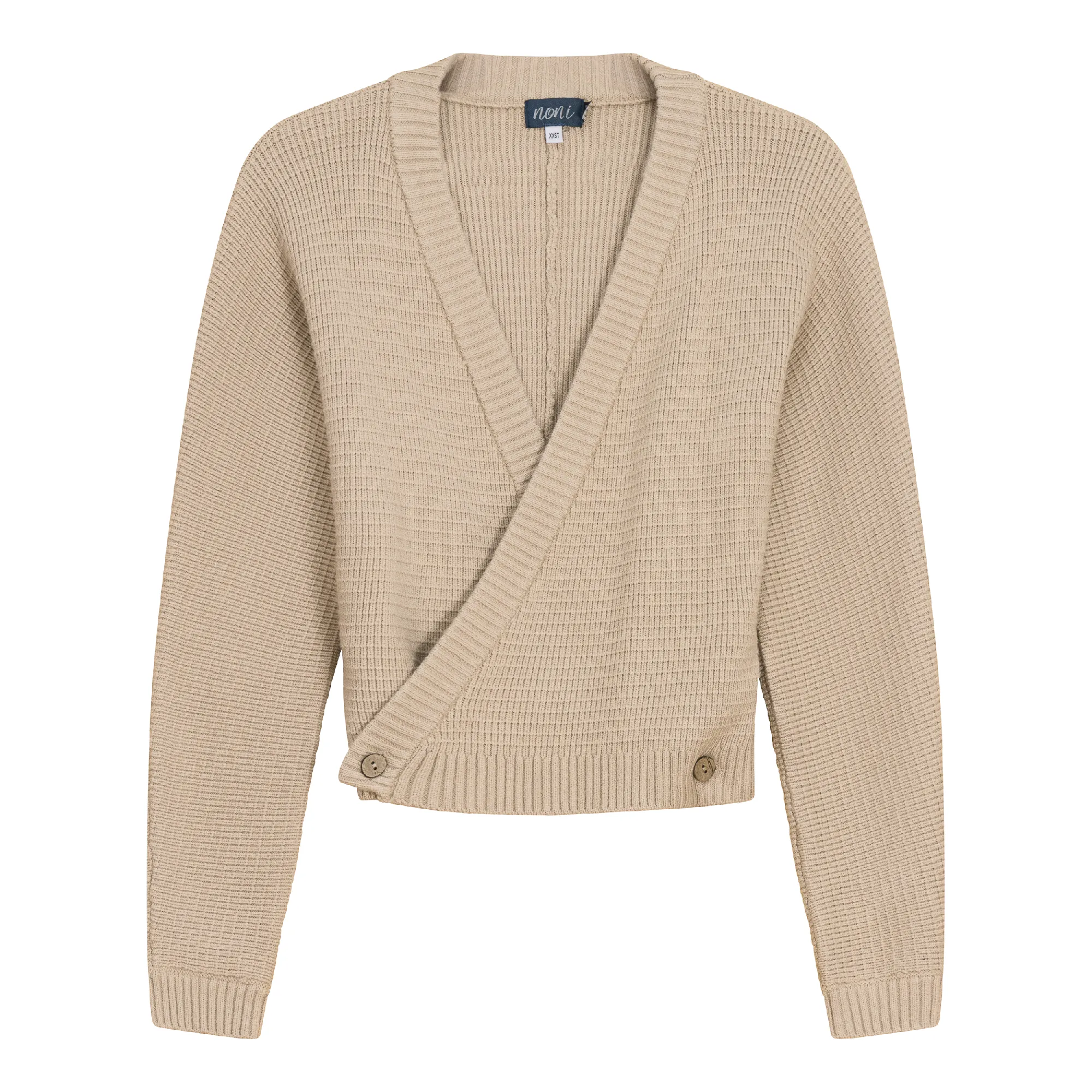 Noni Beige Wrap Sweater WB4CYT2192