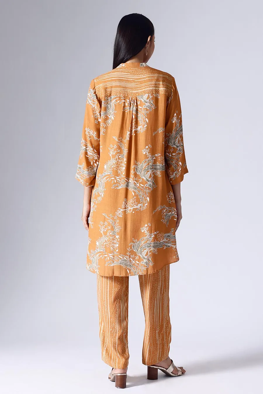 Orange Lotus Tunic & Pant Set