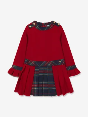 Patachou Girls Long Sleeve Pleated Dress