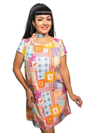 Patchwork Fruit Tunic in Raspberry & Mint