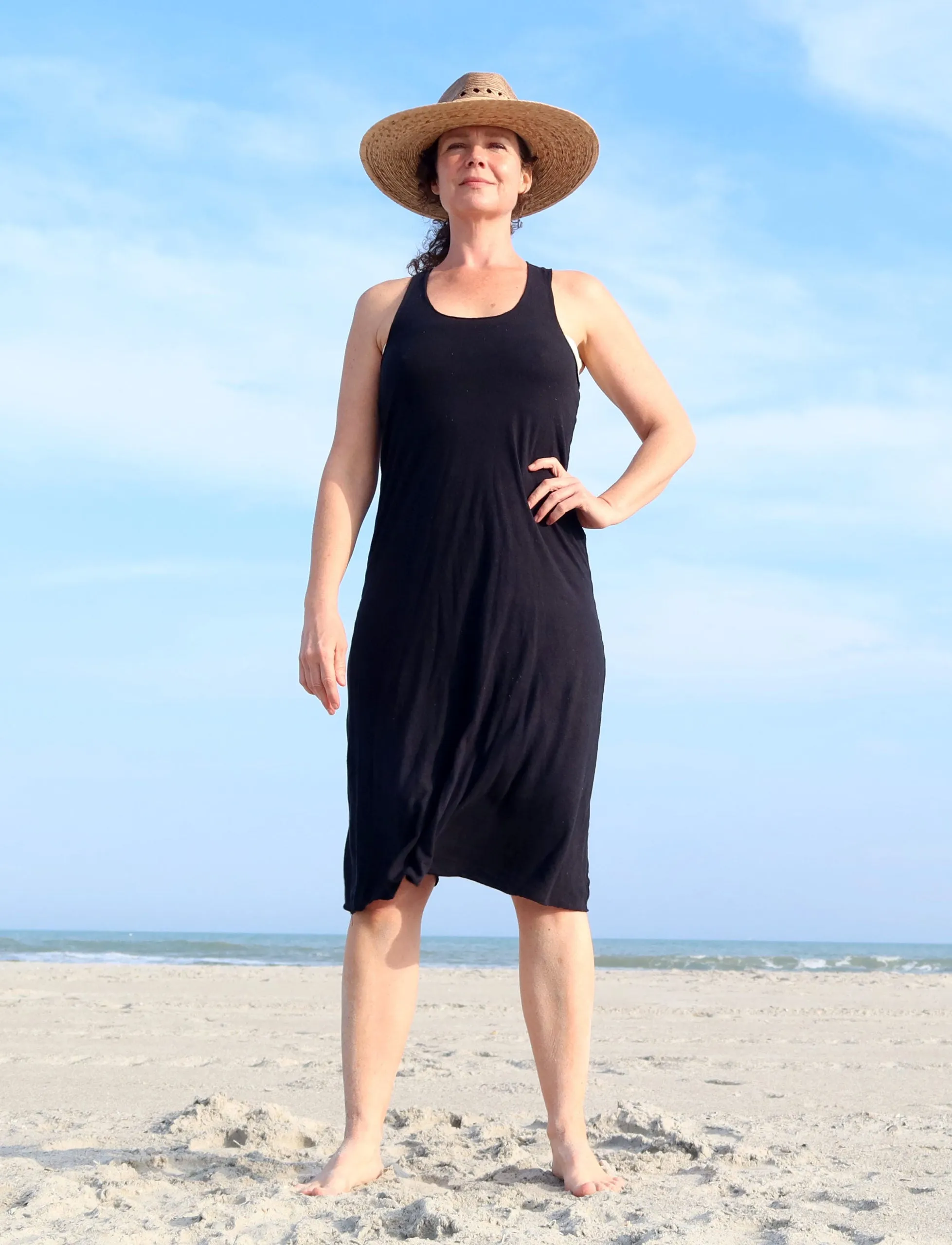 Racerback Tank Simplicity Below Knee Dress