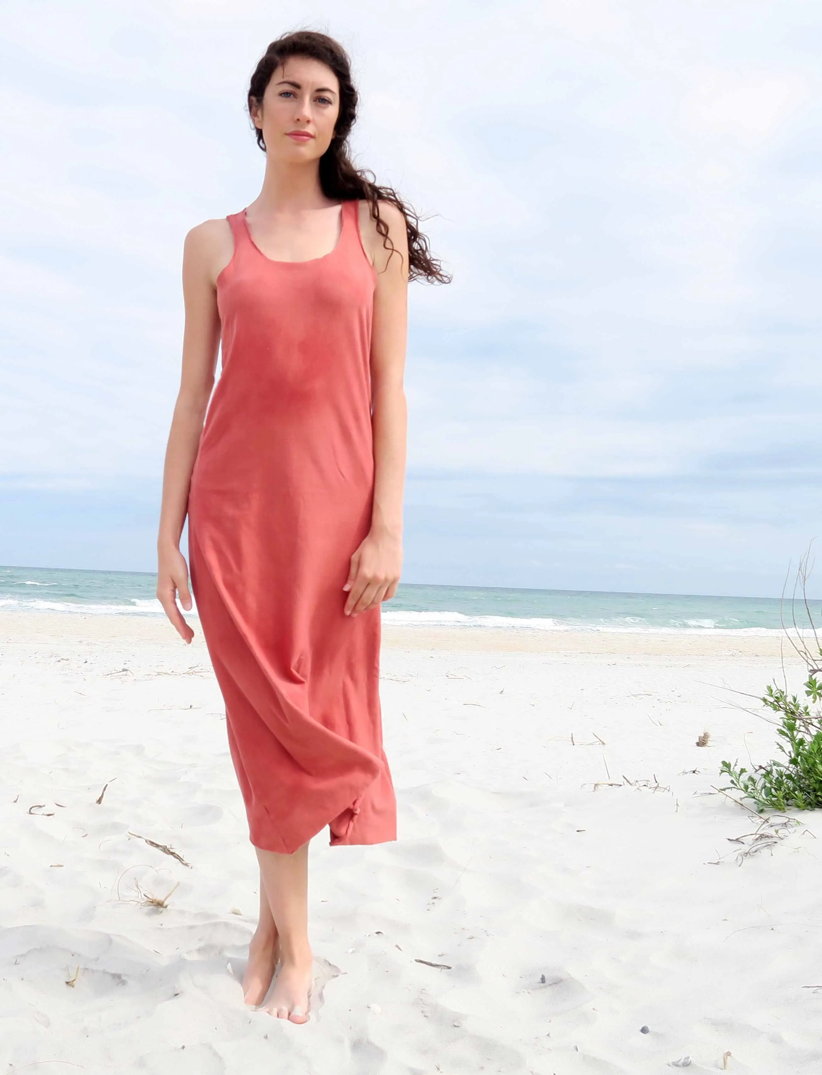 Racerback Tank Simplicity Below Knee Dress