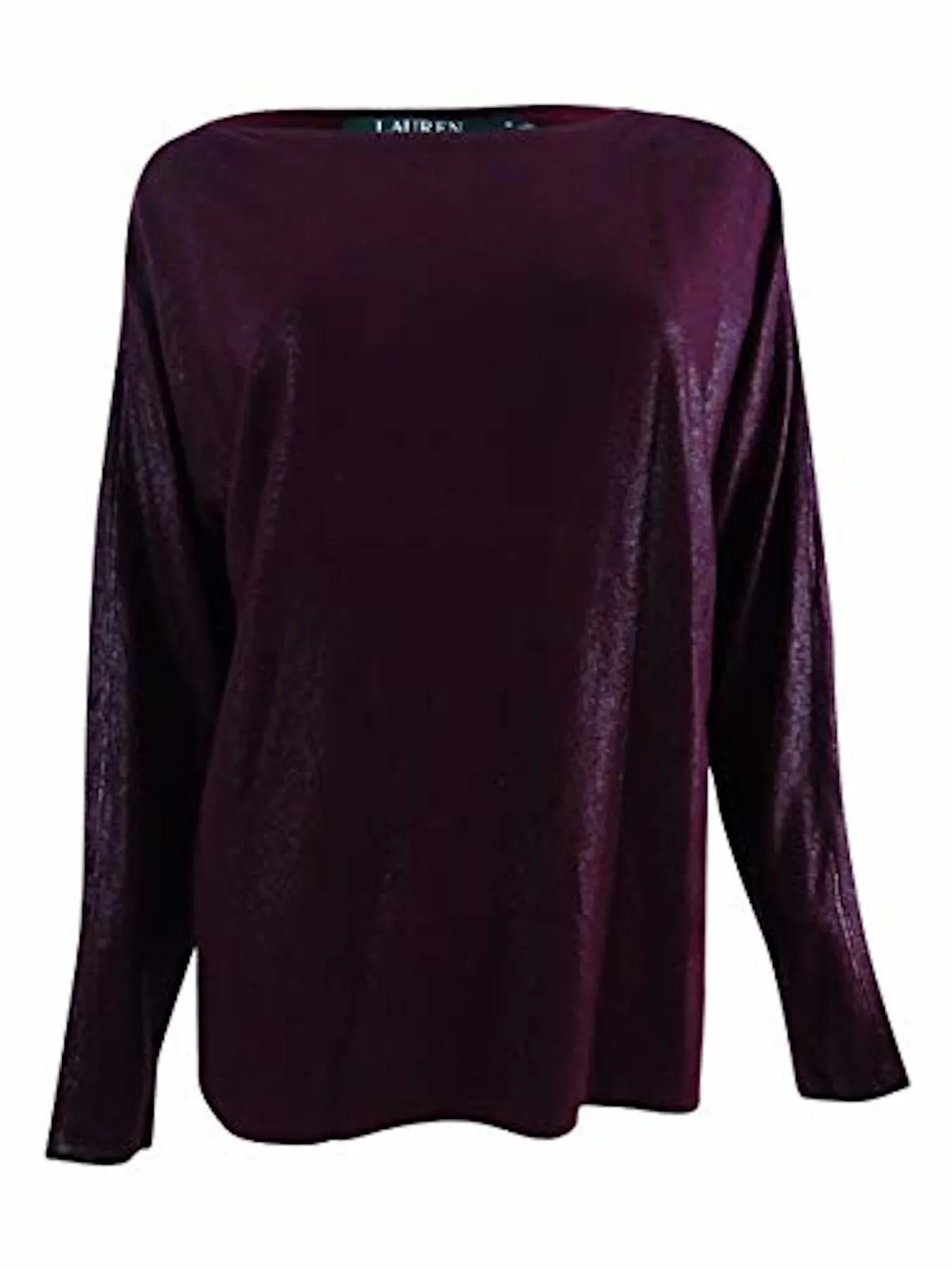RALPH LAUREN Long Sleeve Tunic Top Burgundy