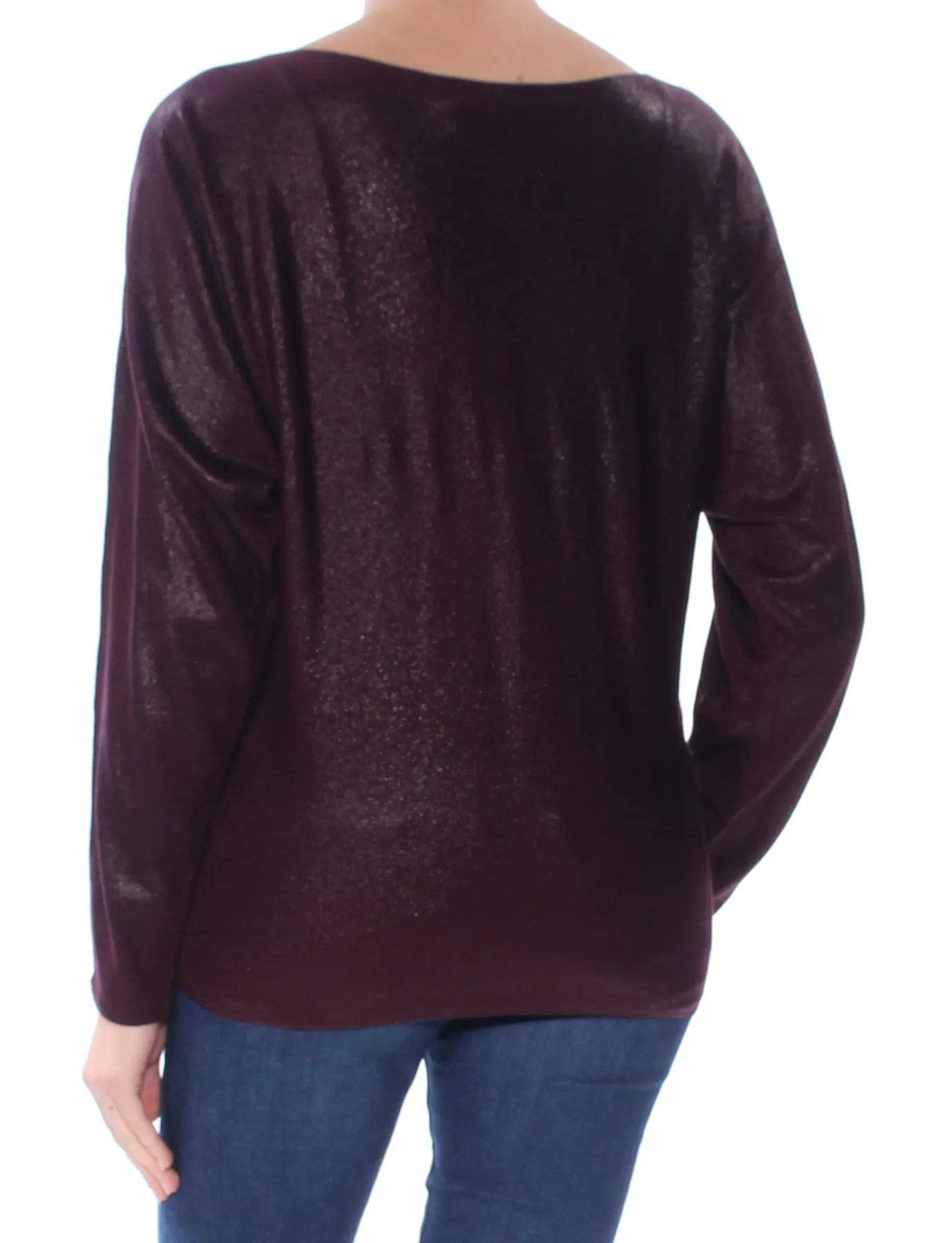 RALPH LAUREN Long Sleeve Tunic Top Burgundy
