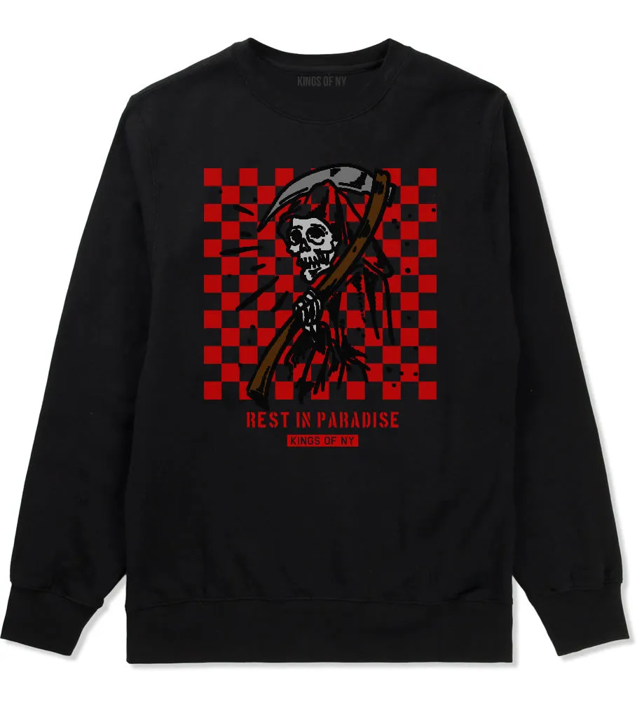 Rest In Paradise Grim Reaper Mens Crewneck Sweatshirt