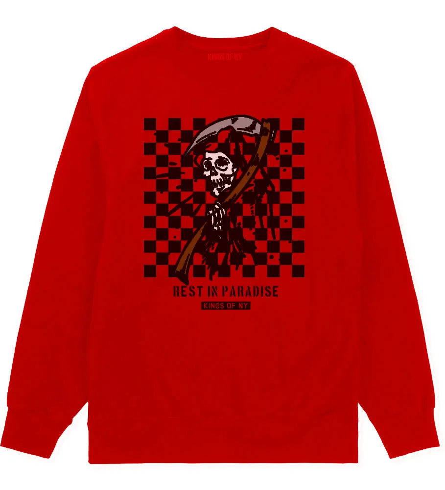 Rest In Paradise Grim Reaper Mens Crewneck Sweatshirt