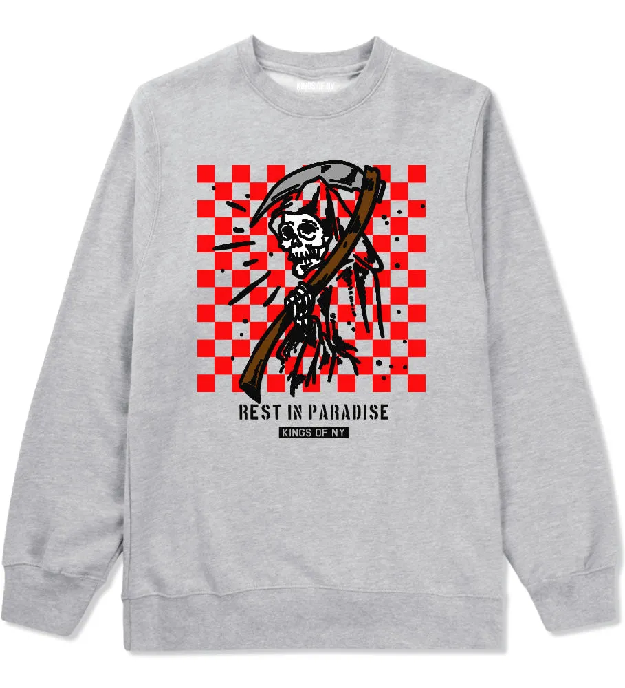 Rest In Paradise Grim Reaper Mens Crewneck Sweatshirt