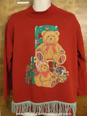 Retro 80s Holiday Bears Funny Novelty Christmas Sweatshirt