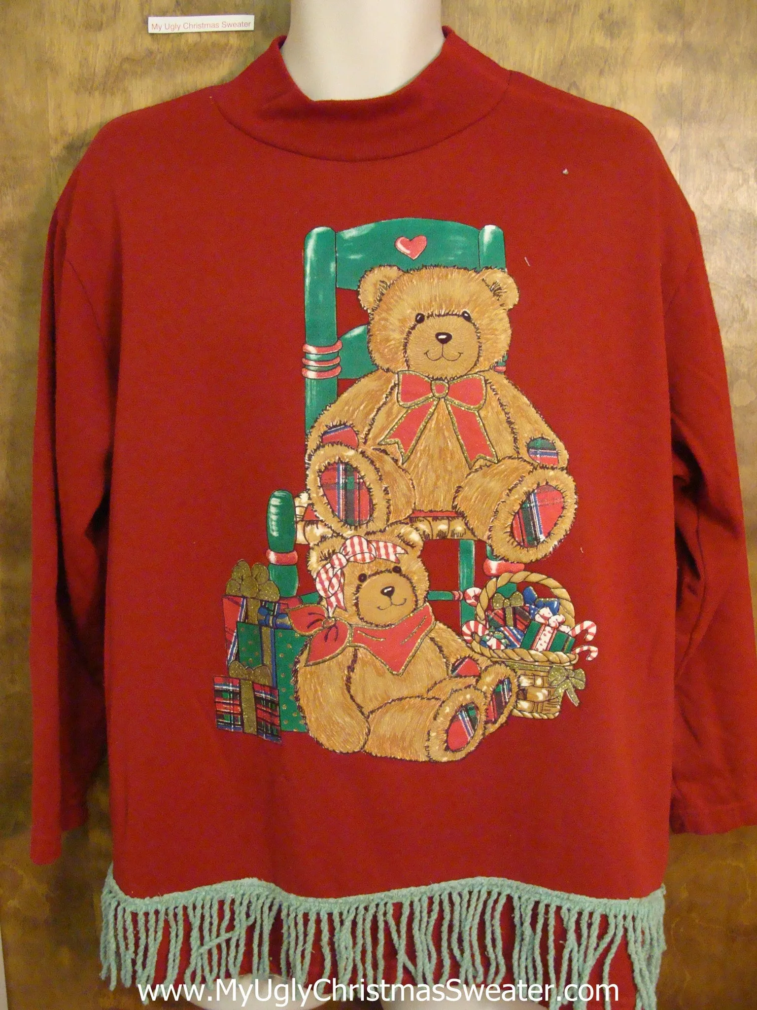 Retro 80s Holiday Bears Funny Novelty Christmas Sweatshirt