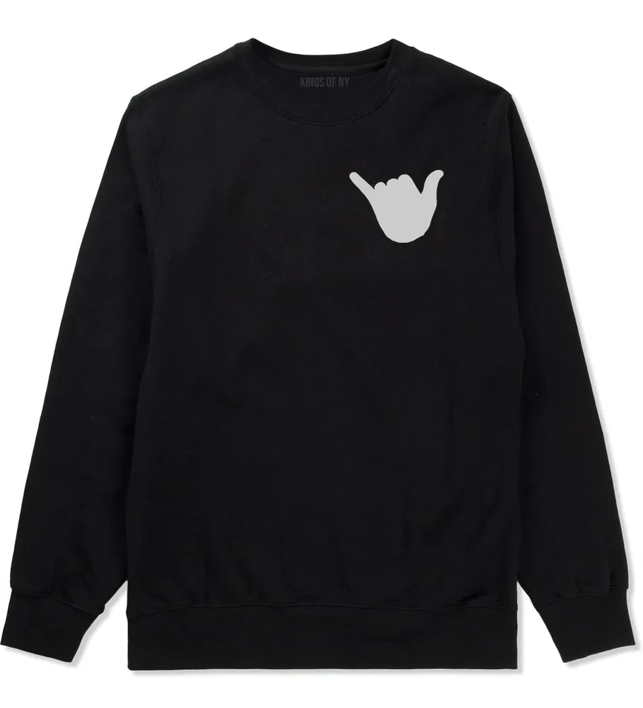 Rock On Hand Chest Mens Crewneck Sweatshirt