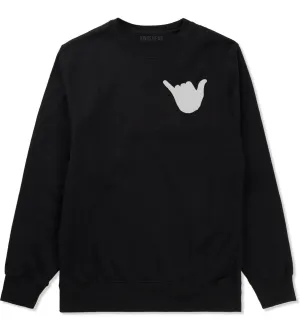Rock On Hand Chest Mens Crewneck Sweatshirt