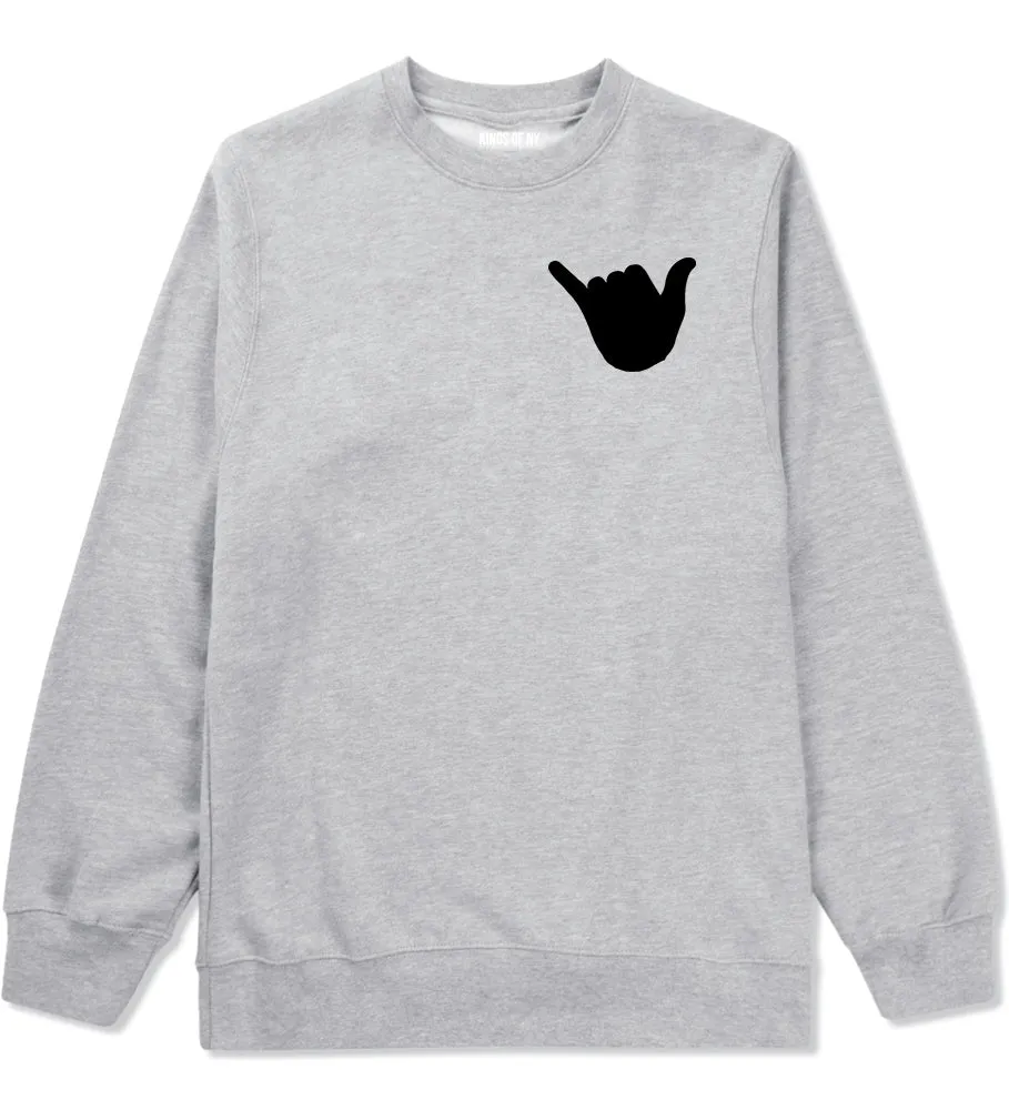 Rock On Hand Chest Mens Crewneck Sweatshirt