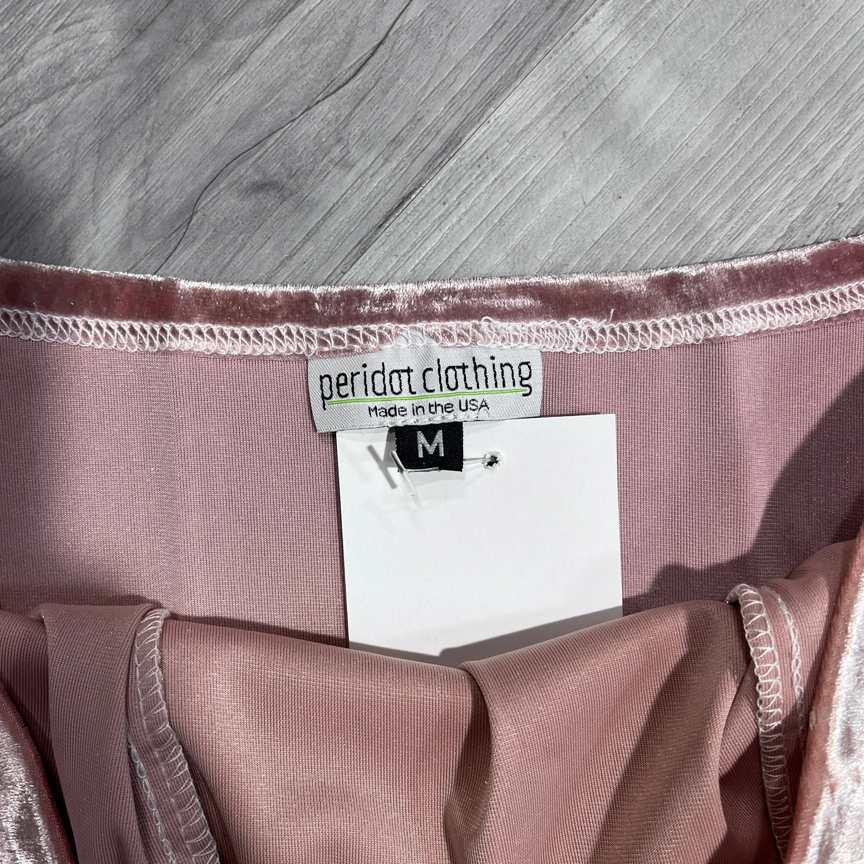 SALE - MEDIUM - Tube Top Bandeau - Dusty Pink Crushed Velvet
