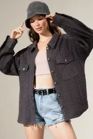 Shelia Cable Knit Shacket