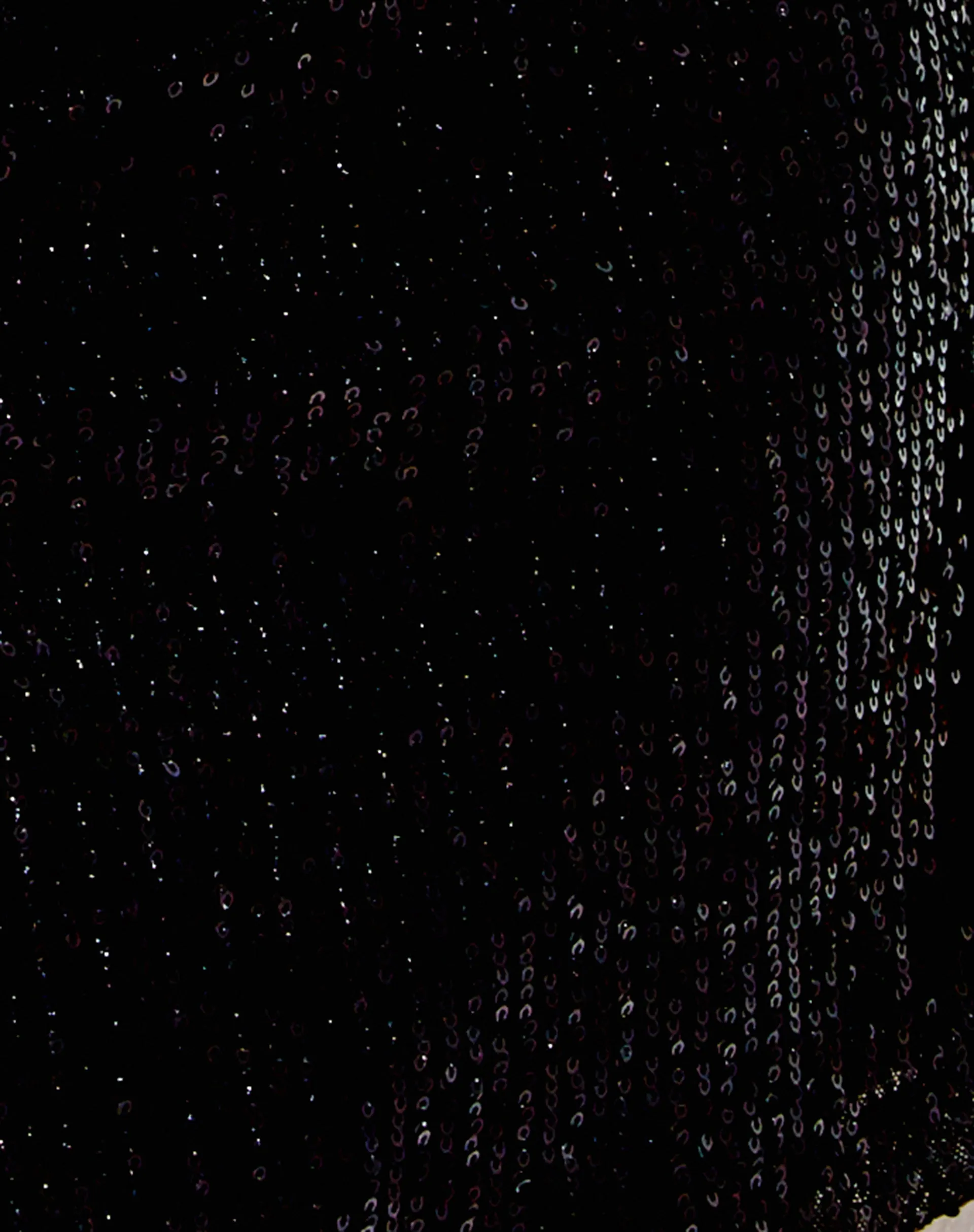 Shenka Mini Skirt in Drape Sequin Black