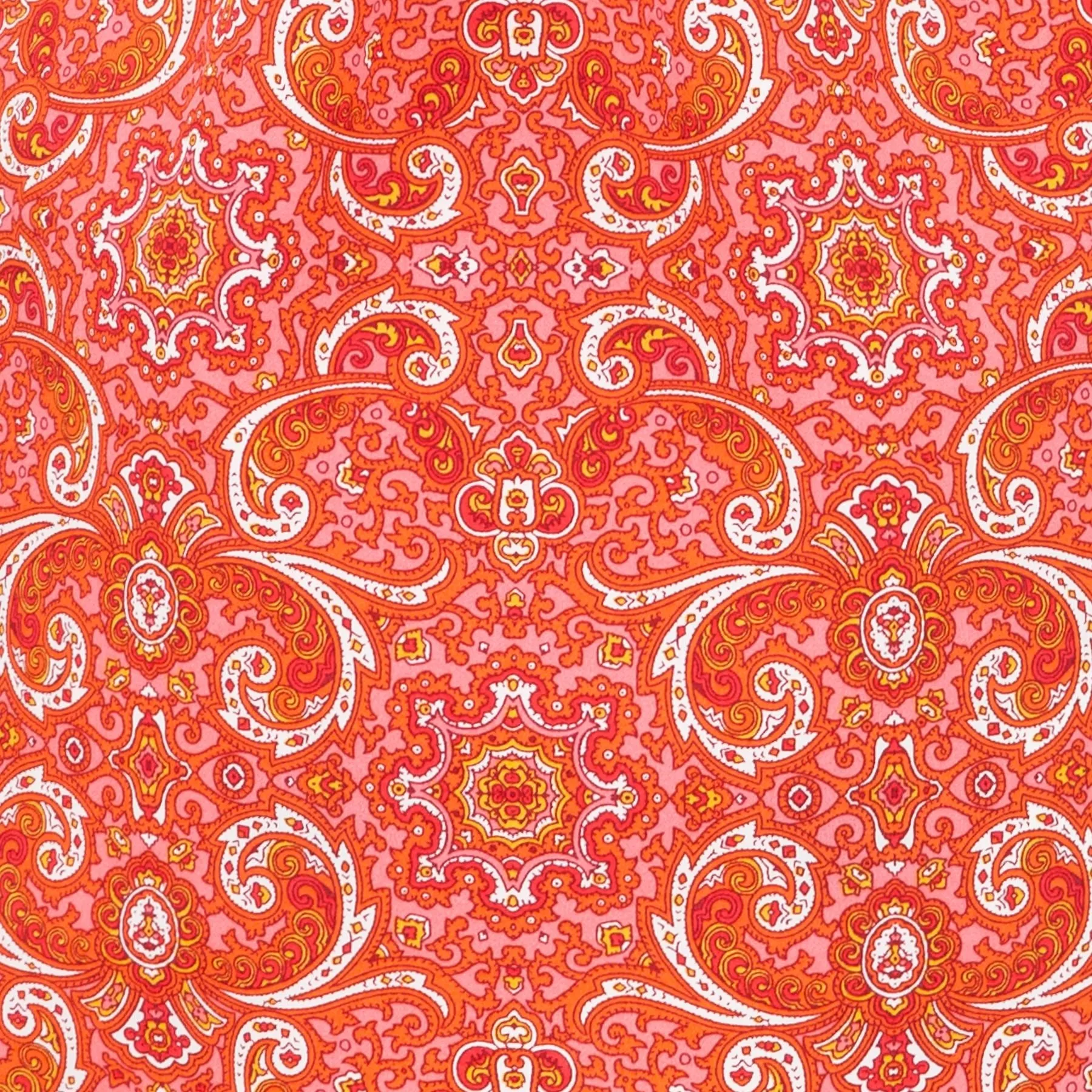 Shirred Super Top - Red Damask