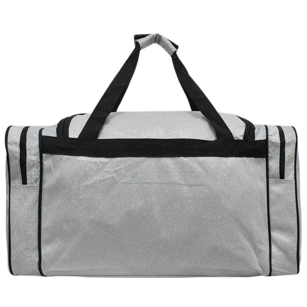 Silver Glitter NGIL Canvas 23" Duffle Bag