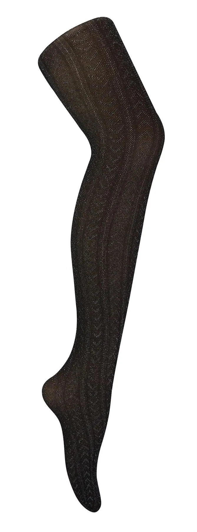 Sock Snob - Glitter Tights (BLK/SILVER CHEVRON)