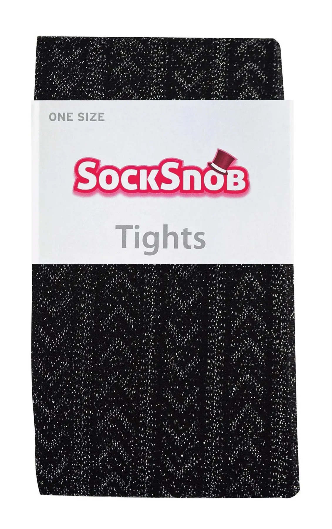 Sock Snob - Glitter Tights (BLK/SILVER CHEVRON)