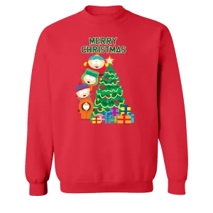 South Park Merry Christmas Holiday Fleece Crewneck Sweatshirt