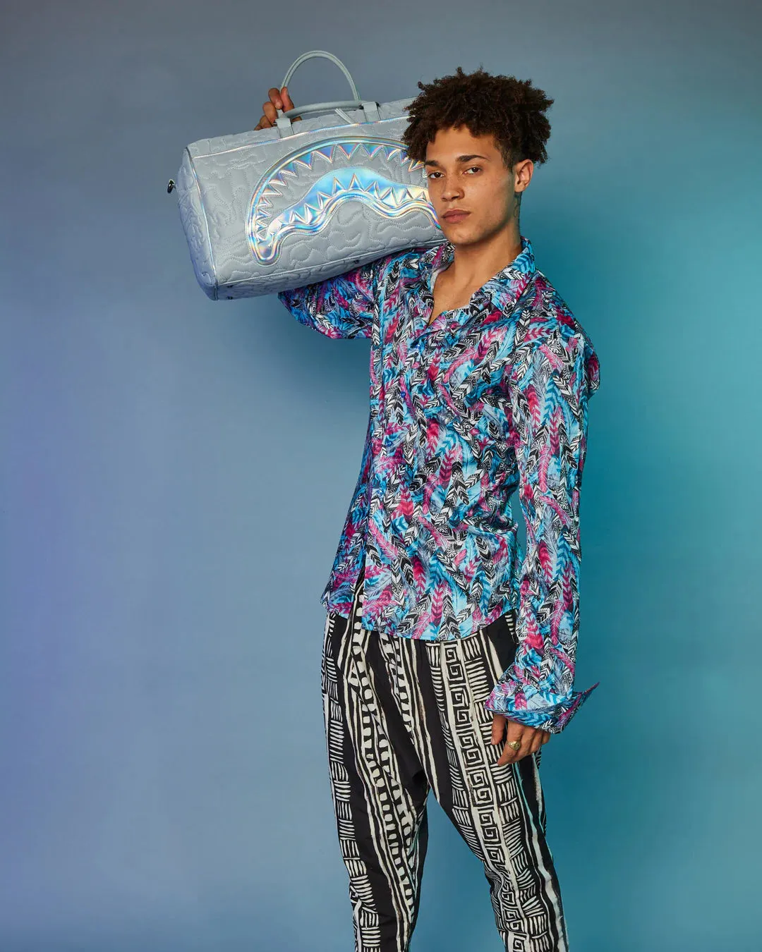 SprayGround MIRASHAKU IRIDESCENT QUILT DUFFLE