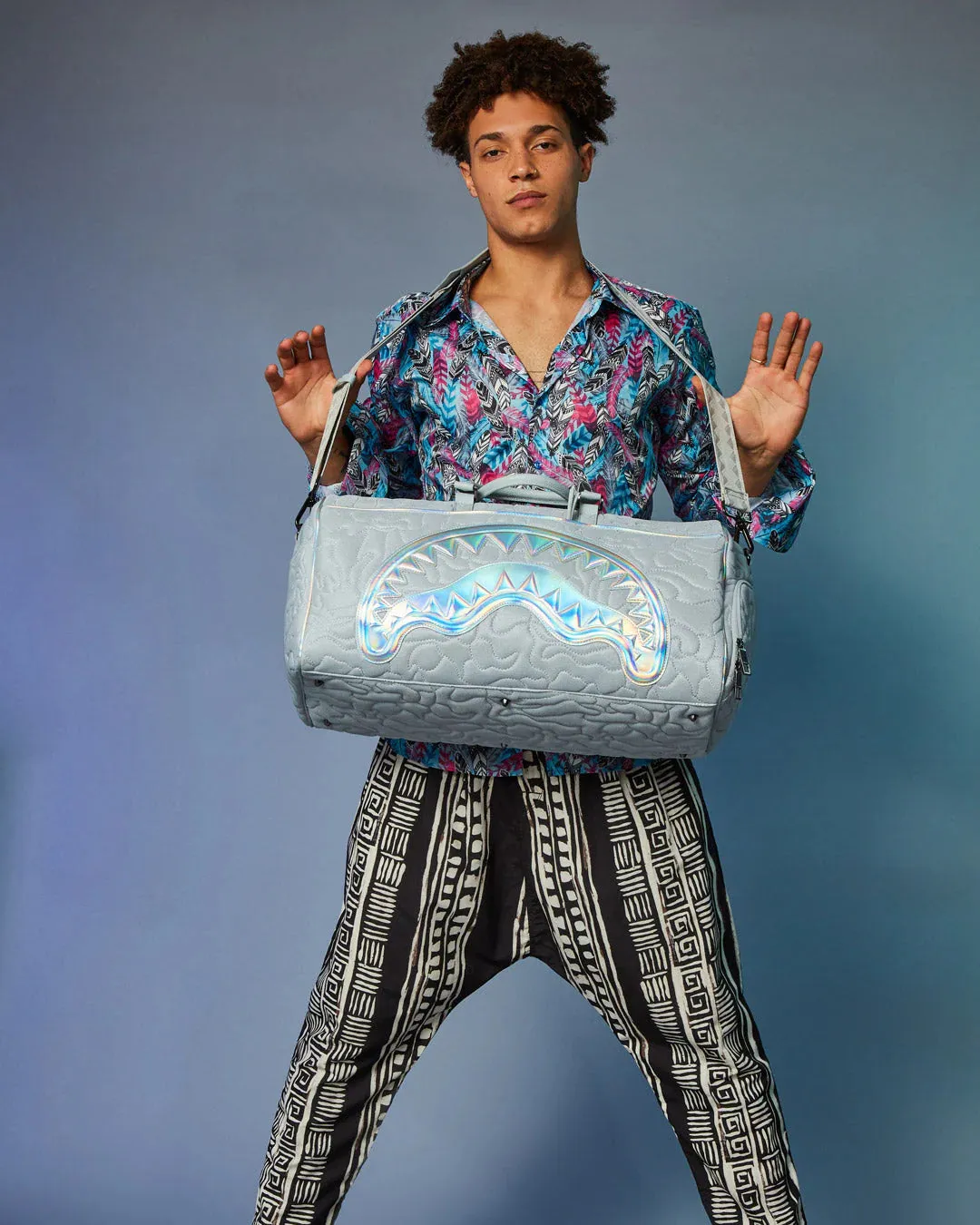 SprayGround MIRASHAKU IRIDESCENT QUILT DUFFLE