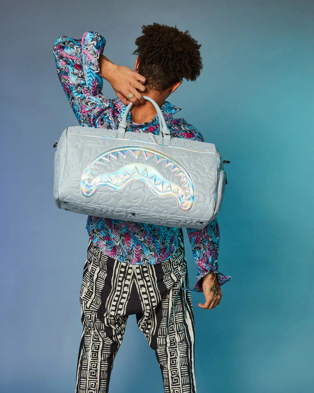 SprayGround MIRASHAKU IRIDESCENT QUILT DUFFLE